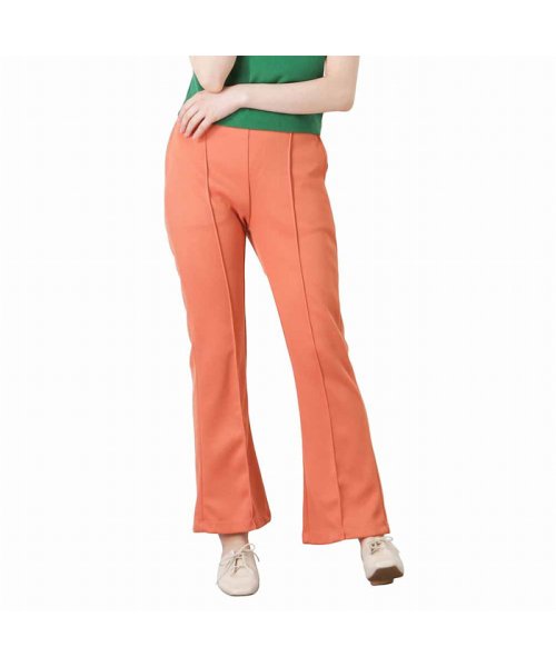 MAC HOUSE(women)(マックハウス（レディース）)/Dickies ディッキーズ ジャージーセンターシームフレアパンツ 2287－3402/オレンジ