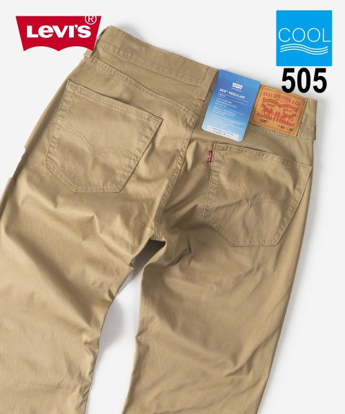 Levi S リーバイス 505 クール素材 チノパン ベージュ Repreve生地 アメカジ デニム カラーパンツ サステナビリティ 22ss Levis Levi S Magaseek