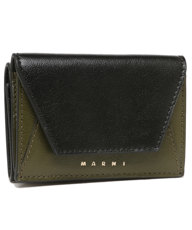 マルニ 三つ折り財布 ミニ財布 ブラック マルチ レディース MARNI PFMO0056U1 P2644 Z530N