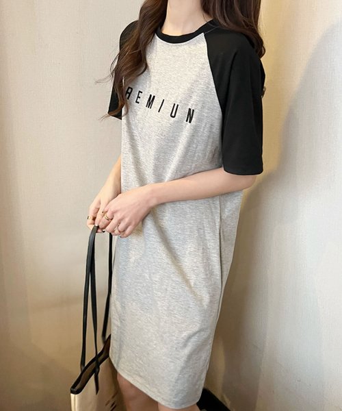 セール ロゴtシャツロングワンピース グランディール Grandeir Magaseek