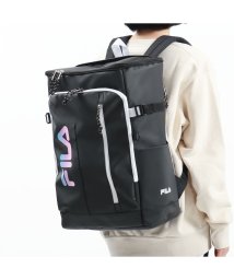 FILA(フィラ)/フィラ リュック 大容量 FILA 30L A3 B4 軽量 撥水 スクエアリュック ボックス型 通学 通学リュック リュックサック PC収納 サイン 7762/ブラック系1