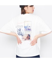 Spiritoso(スピリトーゾ)/フォトプリント刺繍ロゴTシャツ/ホワイト