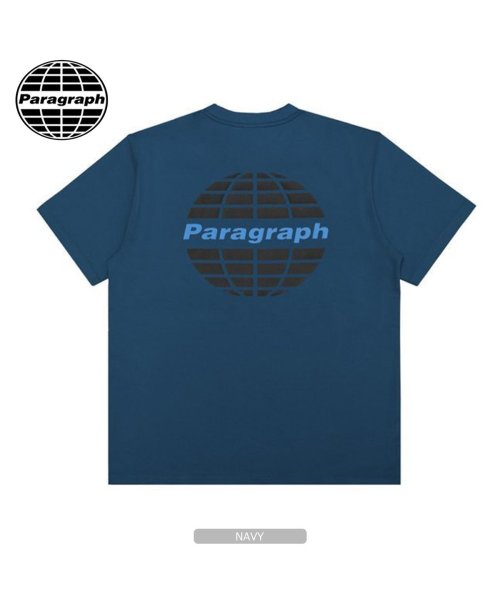 1111clothing(ワンフォークロージング)/パラグラフ tシャツ 半袖 トップス 正規品 ◆Paragraph Classic Blue Logo T－shirt◆ 有名 ブランド tシャツ オーバーサイ/ネイビー