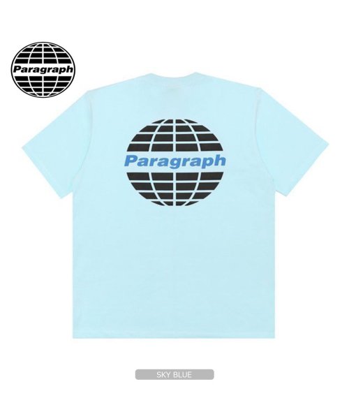 1111clothing(ワンフォークロージング)/パラグラフ tシャツ 半袖 トップス 正規品 ◆Paragraph Classic Blue Logo T－shirt◆ 有名 ブランド tシャツ オーバーサイ/ブルー