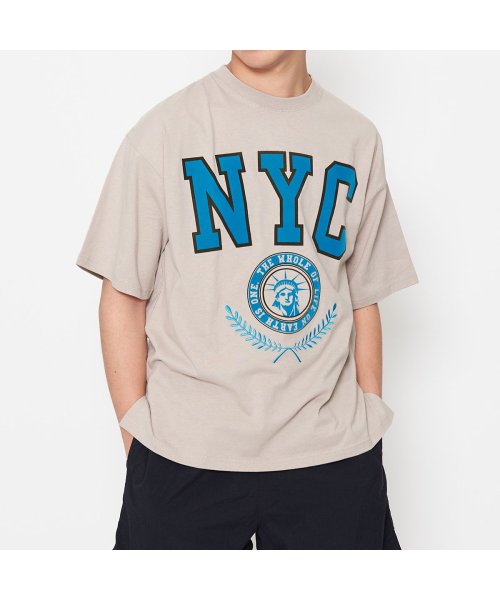 MODISH GAZE(モディッシュ ガゼ)/NYC Tシャツ/グレージュ