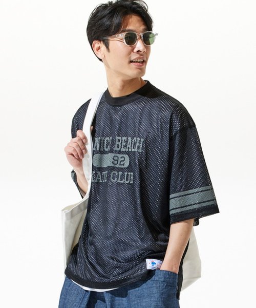 セール メッシュtシャツ 白無地tの2点セット メッシュフットボールリアルレイヤードtシャツ コーエン Coen Magaseek