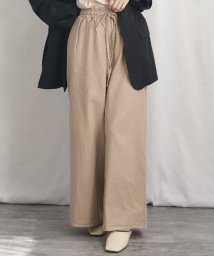 ARGO TOKYO/Cotton linen wide pants 22021　コットンリネンワイドパンツ　リネンパンツ　リネンワイドパンツ　ボトムス　イージーパンツ　ウエストゴム/504647152