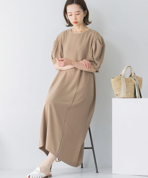 URBAN RESEARCH ROSSO(URBAN　RESEARCH　ROSSO)/コクーンスリーブワンピース/BEIGE