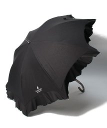 LANVIN Collection(umbrella)(ランバンコレクション（傘）)/晴雨兼用日傘　”シエスタスカラ刺繍フリル”/ブラック