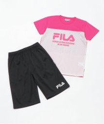 ikka kids(イッカ　キッズ)/【WEB限定】【キッズ】FILA フィラ 胸切り替えセットアップ（130〜160cm）/ピンク