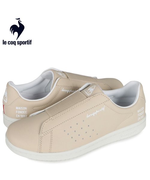 ルコック スポルティフ Le Coq Sportif スニーカー La ローラン スリッポン レディース La Roland Sl Om ベージュ Ql1tjc ルコックスポルティフ Lecoqsportif Magaseek