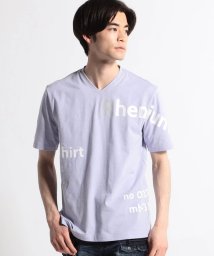 HIDEAWAYS NICOLE(ハイダウェイ ニコル)/【WEB限定】マタギロゴVネックTシャツ/64サックス