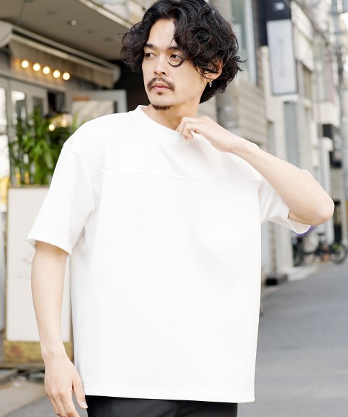 Bigポンチ切り替えtシャツ Tシャツ メンズ おしゃれ ティーシャツ 半袖 カットソー トップス オーバーサイズ ビックシルエット ジギーズショップ Jiggys Shop Magaseek