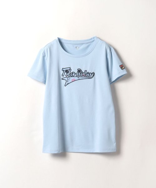 FILA（ZETT Ladies）(フィラ（ゼット　レディース）)/アップリケＴシャツ レディース トップス/サックス