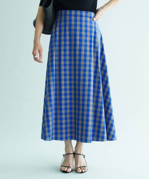 コットンウェザーチェック フレアスカート アンタイトル Untitled Magaseek コットンウェザーチェック フレアスカート アンタイトル Untitled Magaseek