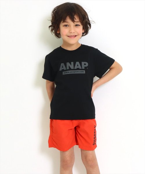 ANAP KIDS(アナップキッズ)/吸水速乾アドレスロゴTシャツ/ブラック
