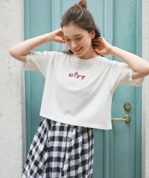 CHILLE(チル)/GIFTロゴショート丈Tシャツ/ホワイト