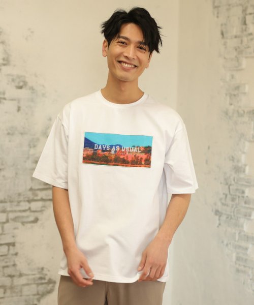 UNION STATION(ユニオンステーション)/【3D】ベア天竺昇華転写プリントTシャツ/ホワイト