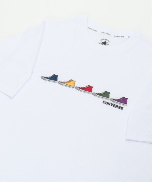 ikka(イッカ)/CONVERSE コンバース 5シューズ刺繍Tシャツ/ホワイト