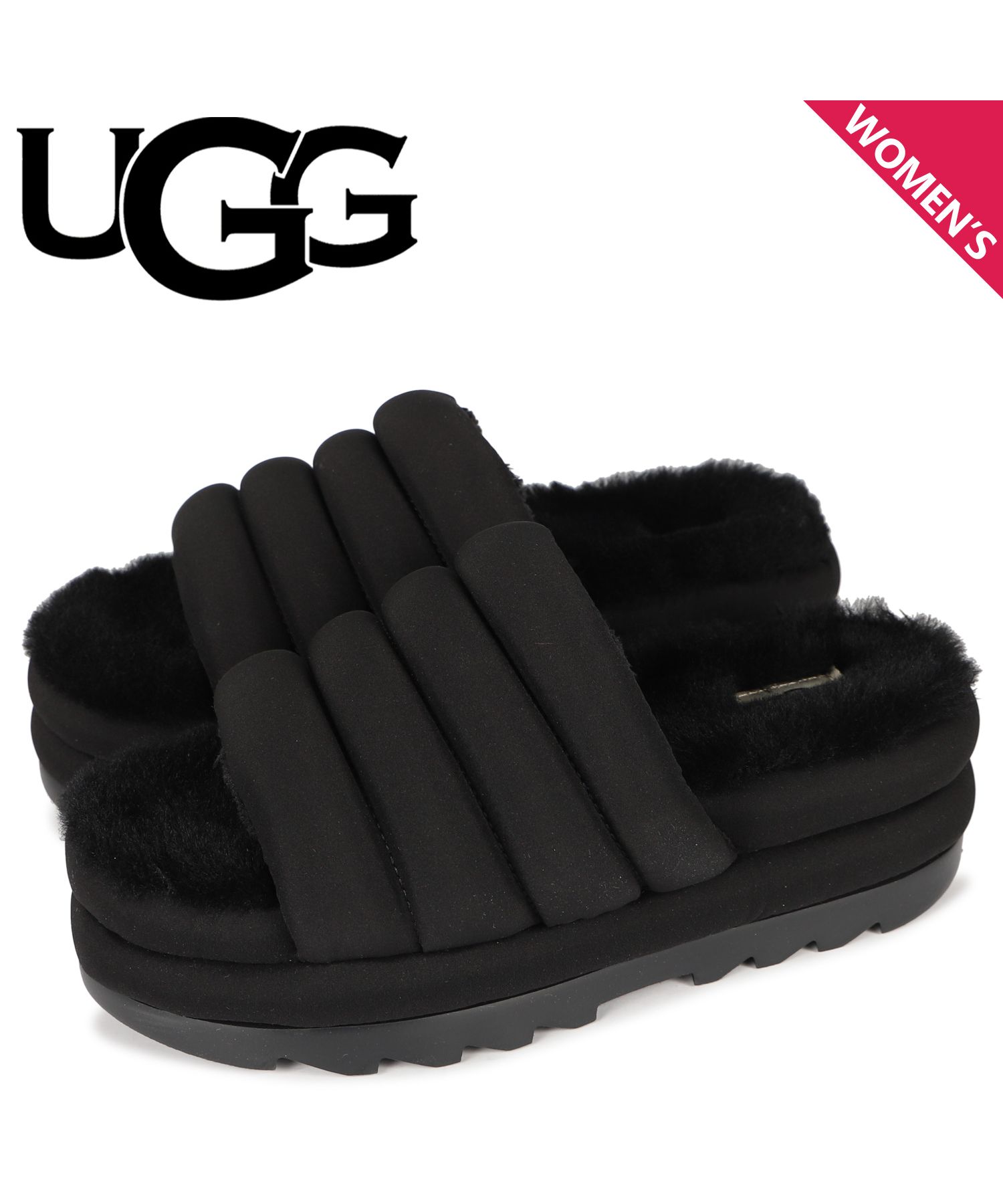 【美品】UGG マキシスライド ブラック 24