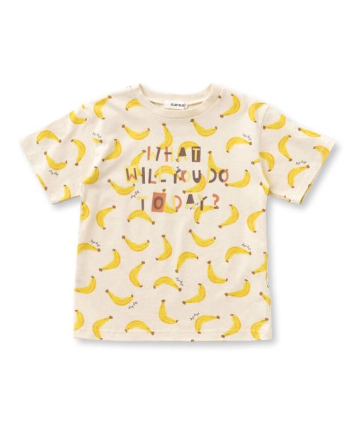 SLAP SLIP(スラップスリップ)/【 お揃い 】 レモン バナナ ロゴ サマー プリント Tシャツ (80~130/オフホワイト系