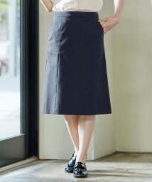 J.PRESS LADIES（LARGE SIZE）(J．プレス　レディス（大きいサイズ）)/【洗える・撥水・防汚】コットンFITTYシャーク スカート/ネイビー系