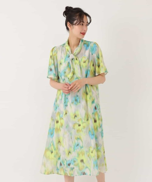 洗濯機で洗える シフォンフラワーワンピース ヒロコビス Hiroko Bis Magaseek