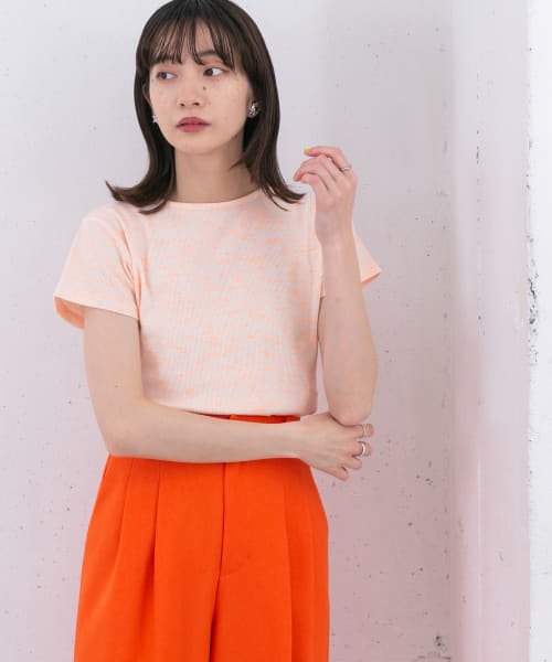 KBF(ケービーエフ)/クロップドミニTシャツ/NEONORANGE