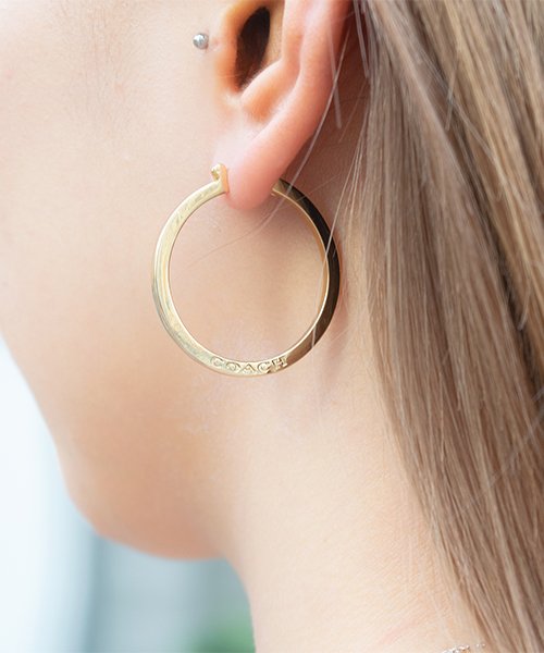 COACH(コーチ)/Coach コーチ HOOP EARRINGS フープ ピアス/ゴールド