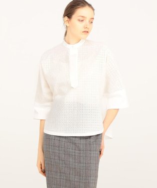 TOMORROWLAND collection/プチスクエアエンブロイダリー ハーフスリーブシャツ/504650637