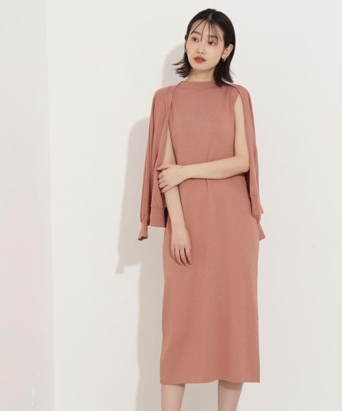 セール シアーレイヤードリブニットワンピース ナチュラルビューティーベーシック Natural Beauty Basic Magaseek