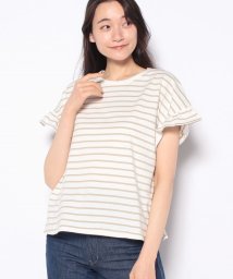 petit main LIEN(プティマイン　リアン)/【GOODPRICE】袖フリルTシャツ/ベージュ