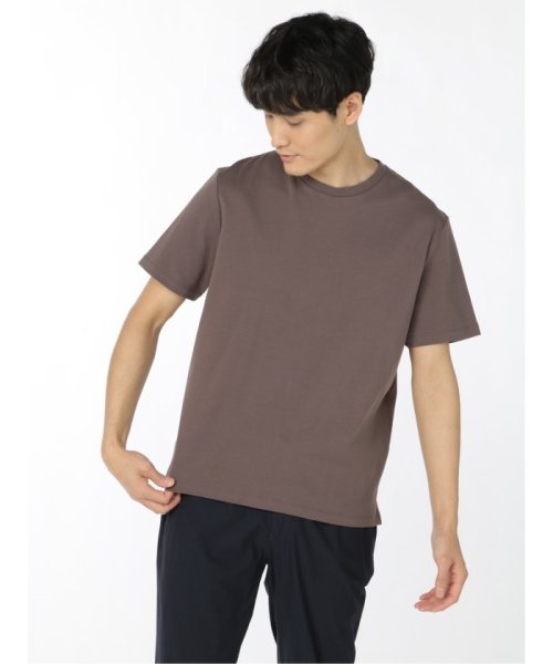 TAKA-Q(タカキュー)/【DRESS T－SHIRT】AIR SILKETE クルーネック 半袖 メンズ Tシャツ カットソー カジュアル インナー ビジネス ギフト プレゼント/ブラウン