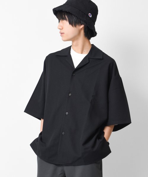 KENES GRAFFITI(ケネスグラフィティ)/オープンカラーシャツ/ブラック