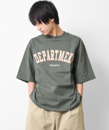 KENES GRAFFITI(ケネスグラフィティ)/カラーアーチロゴプリントTシャツ/カーキ