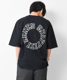 KENES GRAFFITI(ケネスグラフィティ)/サークルロゴプリントTシャツ/ブラック