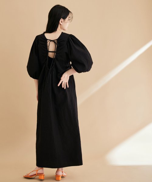 リネンボリュームスリーブワンピース アダム エ ロペ Adam Et Rope Magaseek