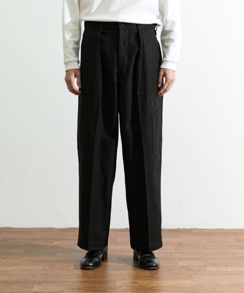 URBAN RESEARCH(アーバンリサーチ)/『ユニセックス』バックサテンUTILITY TROUSERS by SHIOTA/BLACK