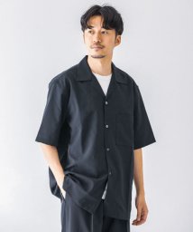 URBAN RESEARCH(アーバンリサーチ)/コットンシルクショートスリーブオープンカラーシャツ/BLACK