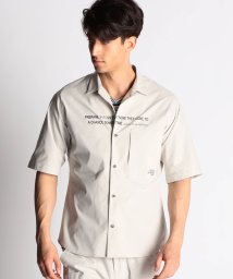 NICOLE CLUB FOR MEN(ニコルクラブフォーメン)/プリント入りカラーシャツ/18ベージュ