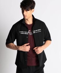 NICOLE CLUB FOR MEN/プリント入りカラーシャツ/504622226