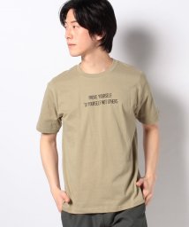 STYLEBLOCK(スタイルブロック)/半袖ロゴプリントTシャツ/Bベージュ