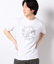 STYLEBLOCK(スタイルブロック)/半袖イラストプリントTシャツ/Aホワイト