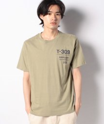 STYLEBLOCK(スタイルブロック)/半袖アメカジプリントTシャツ/チェック柄ベージュ