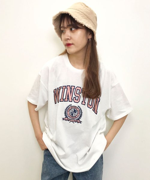 カレッジロゴ半袖tシャツ イング Ingni Magaseek