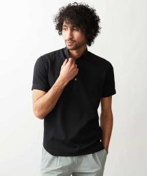 MICHEL KLEIN HOMME(ミッシェルクランオム)/スタンドカラーポロシャツ/ブラック（94）