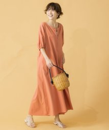 URBAN RESEARCH ROSSO(URBAN　RESEARCH　ROSSO)/F by ROSSO　UVカットVネックボリュームワンピース/PINK