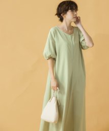 URBAN RESEARCH ROSSO(URBAN　RESEARCH　ROSSO)/F by ROSSO　UVカットVネックボリュームワンピース/LIME