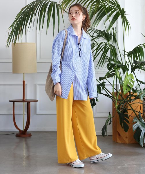 ウエストリボン付きワイドパンツ アナップ Anap Magaseek