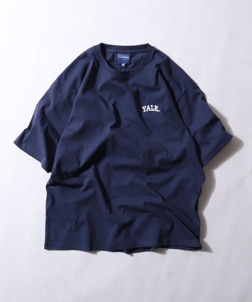 ZIP FIVE(ジップファイブ)/YALE/BIGシルエットTシャツ/ネイビー系1